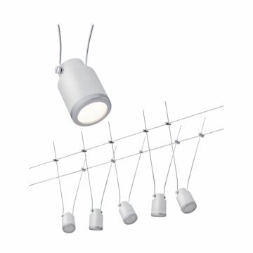 Paulmann LED Seilsystem TunLED Basisset  5x150lm 5x4W 2700K  230/12V Weiß#Chrom matt