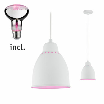 Paulmann Neordic Bundle Pendelleuchte Hilla + LED Reflektor E27 Weiß dimmbar Metall / 230V 200lm 6.5W 1300K
