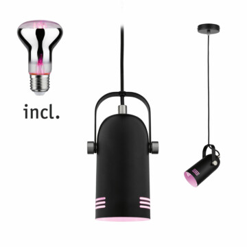 Paulmann Neordic Bundle Pendelleuchte Lavea + LED Reflektor E27 Schwarz dimmbar Metall / 230V 200lm 6.5W 1300K