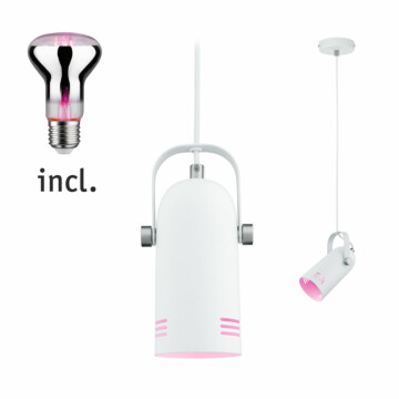 Paulmann Neordic Bundle Pendelleuchte Lavea + LED Reflektor E27 Weiß dimmbar Metall / 230V 200lm 6.5W 1300K