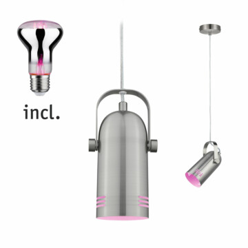 Paulmann Neordic Bundle Pendelleuchte Lavea + LED Reflektor E27 Eisen gebürstet dimmbar Metall / 230V 200lm 6.5W 1300K
