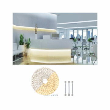 Paulmann MaxLED 500 LED Strip Tunable White Einzelstripe inkl. Adapterkabel 20m   72W 550lm/m 60LEDs/m Tunable White