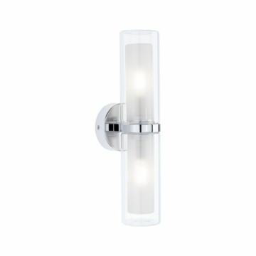 Paulmann Selection Bathroom Wandleuchte Luena IP44 E14   230V max. 2x20W dimmbar Chrom#Glas