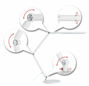 Paulmann LED Schreibtischleuchte 3-Step-Dim FlexBar  White Switch 700lm 9.5W Weiß