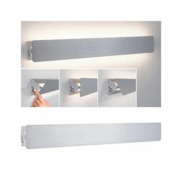 Paulmann LED Wandleuchte Katla   2700K 580lm 230V 12W  Alu gebürstet