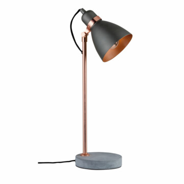 Paulmann Neordic Tischleuchte Orm E27   max. 20W Grau#Kupfer matt Metall#Beton