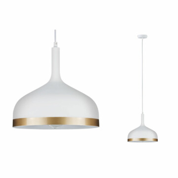 Paulmann Neordic Pendelleuchte Embla  E27   max. 20W Weiß matt#Gold dimmbar Metall