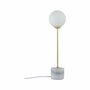 Paulmann Neordic Tischleuchte Moa G9   max. 10W Weiß#Gold matt Glas#Marmor#Metall
