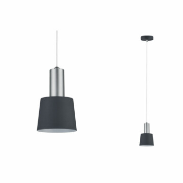 Paulmann Neordic Pendelleuchte Haldar  E14   max. 20W Dunkelgrau#Chrom matt dimmbar Metall
