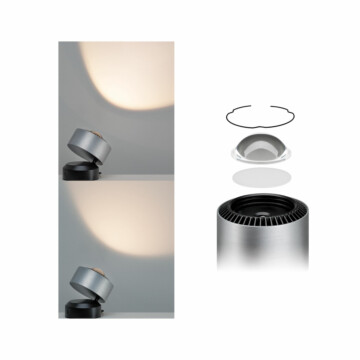 Paulmann LED Tischleuchte Aldan  2700K 200lm 3.5W Schwarz#Alu gebürstet