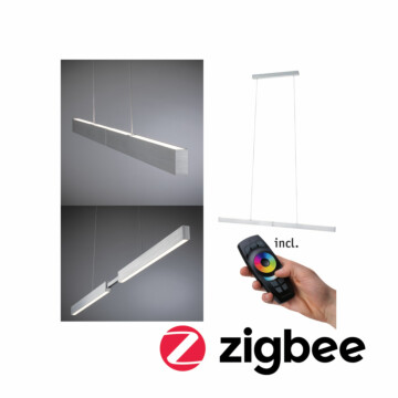 Paulmann LED Pendelleuchte Smart Home Zigbee 3.0 Aptare   2700K 2.050lm / 2.050lm 18 / 1x18W Alu gebürstet dimmbar