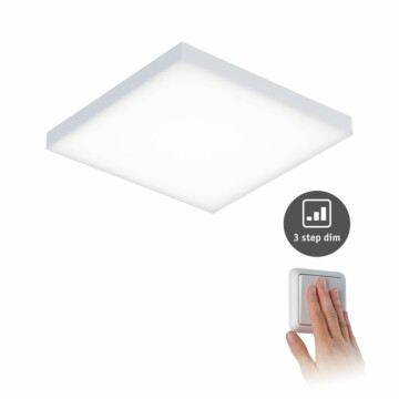 Paulmann LED Panel 3-Step-Dim Velora  eckig 225x225mm  12W 1200lm 3000K Weiß matt dimmbar