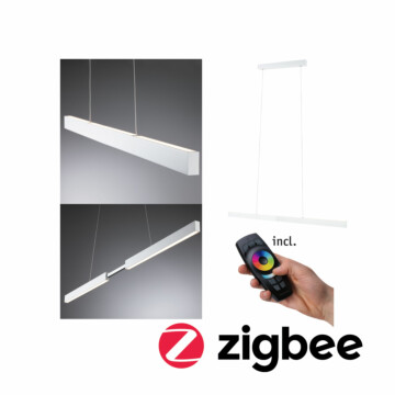 Paulmann LED Pendelleuchte Smart Home Zigbee 3.0 Aptare   2700K 2.050lm / 2.050lm 2x18 / 1x18W Weiß matt dimmbar