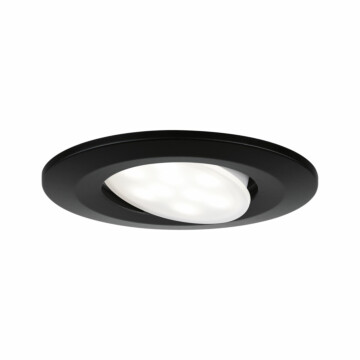 Paulmann LED Einbauleuchte Calla  schwenkbar IP65 rund 90mm 30°  6W 500lm 230V  4000K Schwarz matt