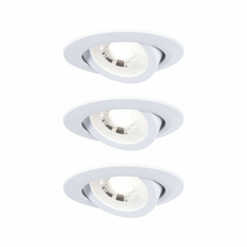 Paulmann LED Einbauleuchte 3-Step-Dim 3er-Pack schwenkbar  rund 82mm 70°  3x4.8W 3x450lm 230V dimmbar 3000K Weiß matt