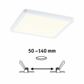 Paulmann VariFit LED Einbaupanel Dim to Warm Areo IP44 eckig 175x175mm  13W 1200lm 3000K Weiß