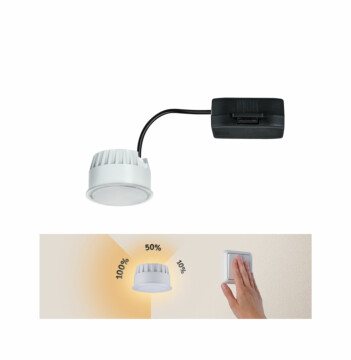 Paulmann LED Modul Einbauleuchte 3-Step-Dim Nova Coin    rund 51mm  Coin 6W 470lm 230V dimmbar 2700K Satin