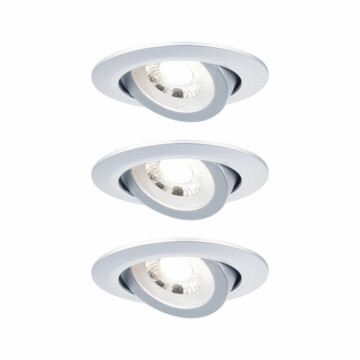 Paulmann LED Einbauleuchte 3er-Set schwenkbar  rund 82mm 70°  3x4.8W 3x450lm 230V  3000K Chrom matt