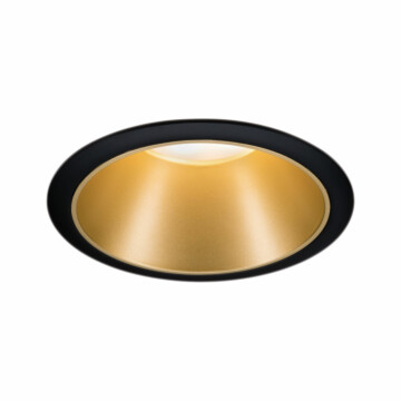 Paulmann LED Einbauleuchte 3-Step-Dim Cole Coin   IP44 rund 88mm  Coin 6W 470lm 230V dimmbar 2700K Schwarz#Gold matt