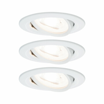 Paulmann LED Einbauleuchte Nova Basisset schwenkbar  rund 84mm 50° GU10 3x6.5W 3x460lm 230V  2700K Weiß matt