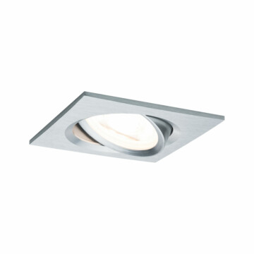 Paulmann LED Einbauleuchte 3-Step-Dim Nova Coin  schwenkbar  eckig 84x84mm 50° Coin 6W 470lm 230V dimmbar 2700K Alu gedreht