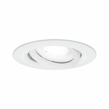 Paulmann LED Einbauleuchte Nova Plus Einzelleuchte schwenkbar IP65 rund 93mm 30° GU10 6W 470lm 230V dimmbar 4000K Weiß matt