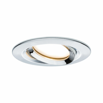 Paulmann LED Einbauleuchte Nova Plus Coin Einzelleuchte schwenkbar IP65 rund 93mm 30° Coin 6W 470lm 230V dimmbar 2700K Chrom