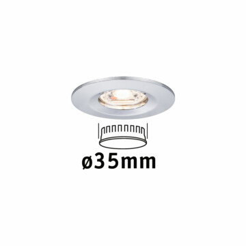 Paulmann LED Einbauleuchte Nova Mini Coin Einzelleuchte starr IP44 rund 65mm  Coin 4W 310lm 230V  2700K Chrom