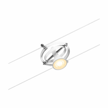 Paulmann CorDuo Seilsystem Cardan Einzelspot GU5.3  max. 10W   12V Weiß matt#Chrom