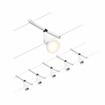 Paulmann CorDuo Seilsystem Salt Basisset GU5.3  max. 5x10W   230/12V Weiß matt#Chrom
