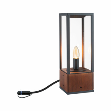 Paulmann Plug & Shine Pollerleuchte Venea Einzelleuchte  IP44 1900K 2W   Holz