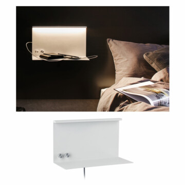 Paulmann LED Wandleuchte Jarina USB C    3000K 540lm / 200lm 230V 4.5 / 1x1.6W dimmbar Weiß matt