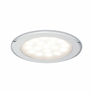 Paulmann LED Möbeleinbauleuchten Spiegelschrank rund 65mm 2x2.5W 2x180lm 230/12V  3000K Chrom