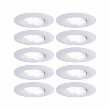 Paulmann LED Einbauleuchte Calla Basisset schwenkbar IP65 rund 90mm 30°  10x6W 10x530lm 230V  4000K Weiß matt