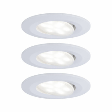 Paulmann LED Einbauleuchte Calla Basisset schwenkbar IP65 rund 90mm 30°  3x6W 3x530lm 230V  4000K Weiß matt