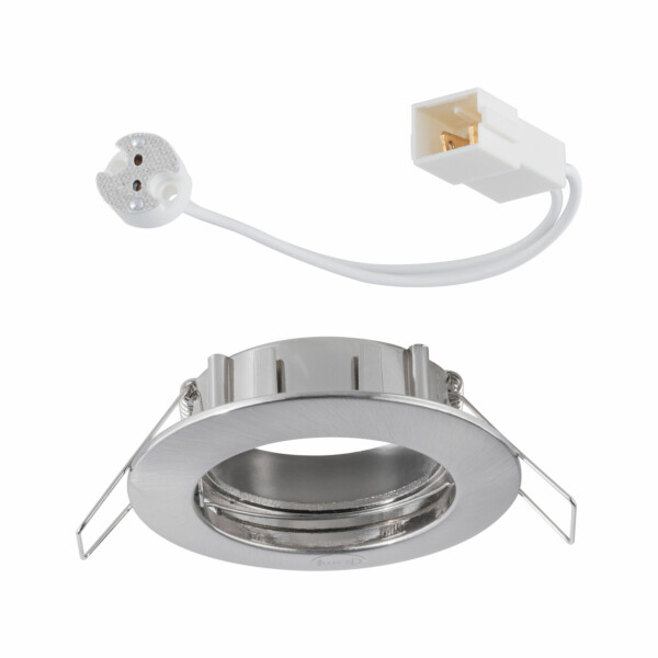 Paulmann Premium Einbauleuchte   IP44 rund 79mm  GX5.3 max. 50W  230/12V dimmbar  Eisen gebürstet