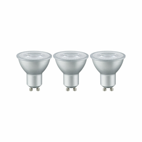 Paulmann Standard 230V LED Reflektor GU10 3er-Pack 3x230lm 3x4W 2700K Alu