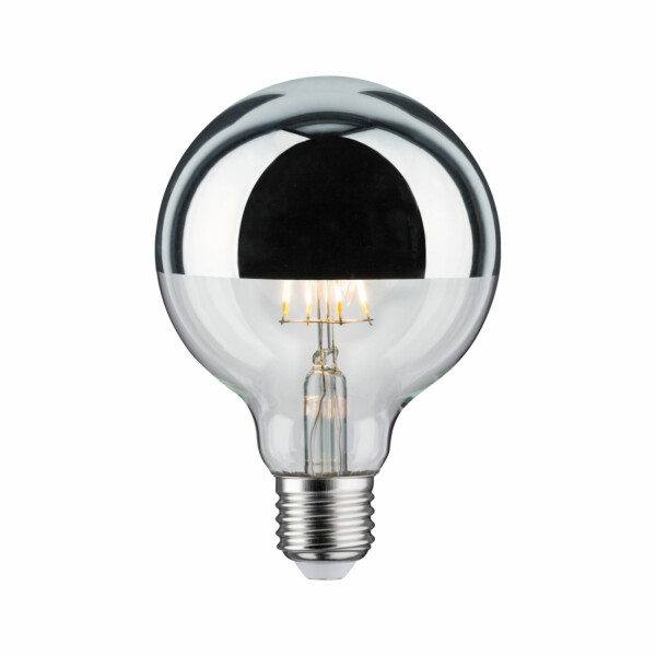 Paulmann Modern Classic Edition Standard 230V LED Globe Kopfspiegel E27 G95 600lm 6.5W 2700K dimmbar Kopfspiegel Silber