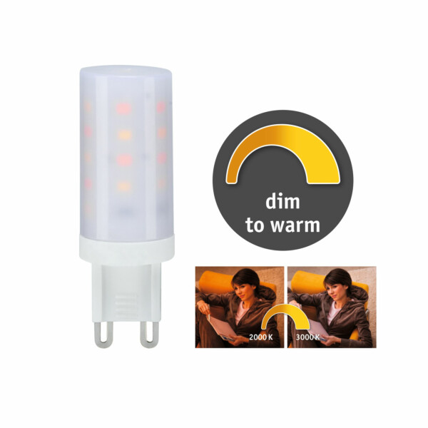 Paulmann Standard 230V LED Stiftsockel G9 1er-Pack 270lm 4W Dim to warm dimmbar Klar