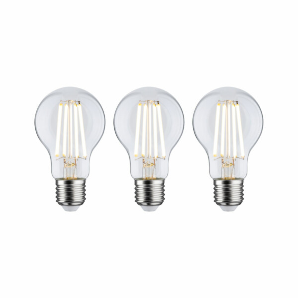 Paulmann Eco-Line Filament 230V LED Birne E27 3er-Pack 3x840lm 3x4W 3000K Klar