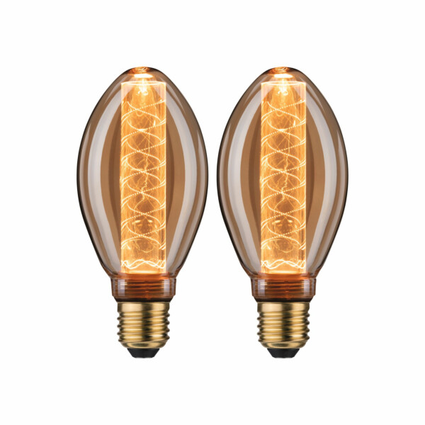 Paulmann Inner Glow Edition Bundle LED Innenkolben E27 230V 2x230lm 2x4W 1800K Gold Spiralmuster