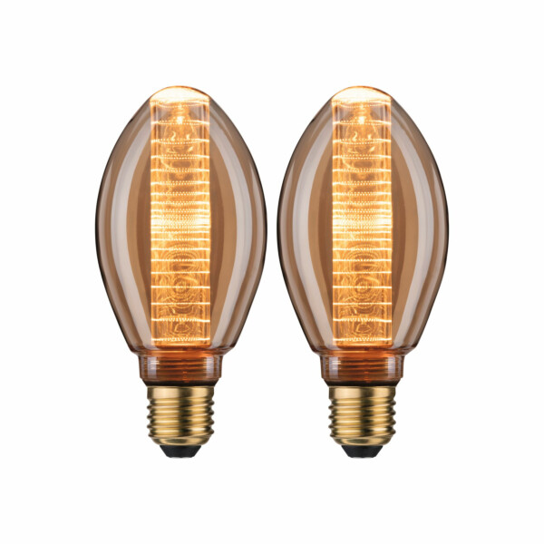 Paulmann Inner Glow Edition Bundle LED Innenkolben E27 230V 2x230lm 2x4W 1800K Gold Ringmuster