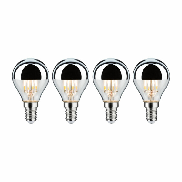 Paulmann Modern Classic Edition Bundle LED Tropfen Kopfspiegel E14 230V 4x440lm 4x4.8W 2700K dimmbar Kopfspiegel Silber