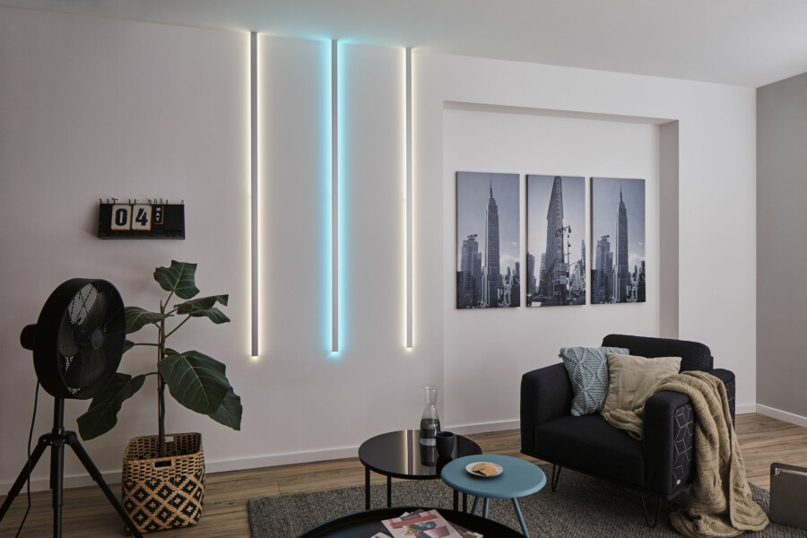 Paulmann LED Strip Profil Duo Montage-Set Clix 2er Pack Transparent