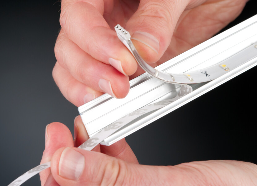 Paulmann LED Strip Profil Delta 1m Alu#Satin