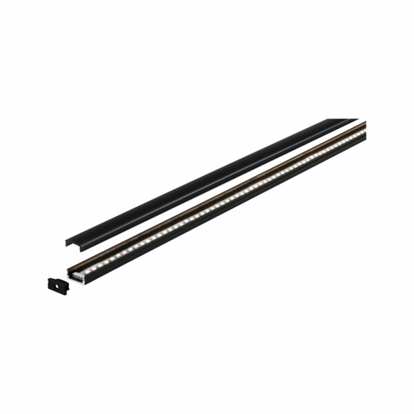 Paulmann LED Strip Profil Base Schwarzer Diffusor 1m Schwarz