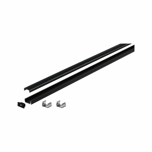 Paulmann LED Strip Profil Base Schwarzer Diffusor 1m Schwarz