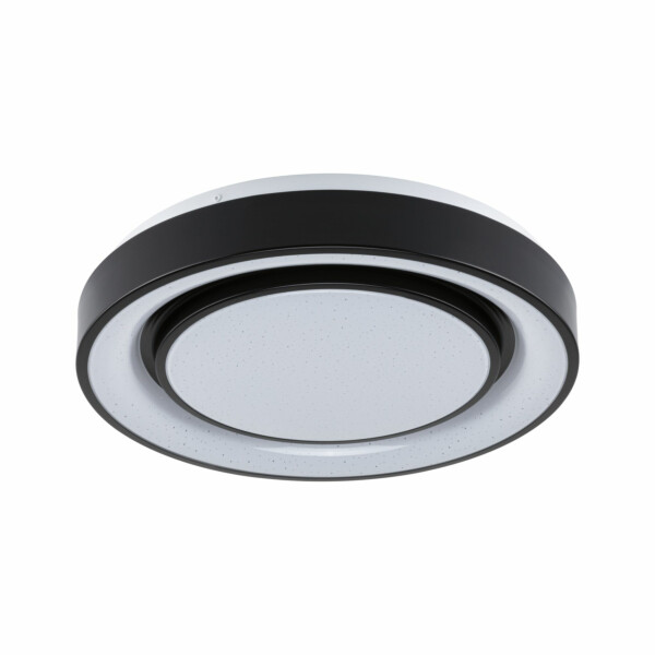 Paulmann LED Deckenleuchte Rainbow mit Regenbogeneffekt    RGBW+ 750lm 230V 22W dimmbar Schwarz#Weiß