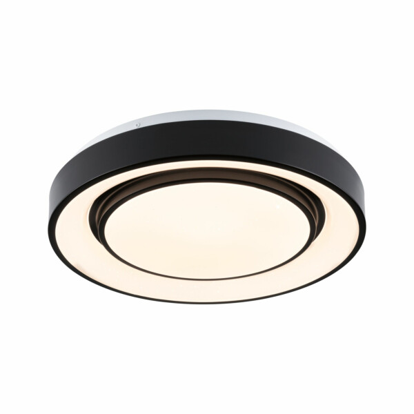 Paulmann LED Deckenleuchte Rainbow mit Regenbogeneffekt    RGBW+ 750lm 230V 22W dimmbar Schwarz#Weiß