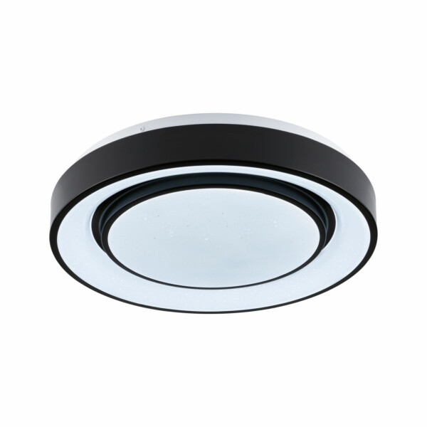Paulmann LED Deckenleuchte Rainbow mit Regenbogeneffekt    RGBW+ 750lm 230V 22W dimmbar Schwarz#Weiß